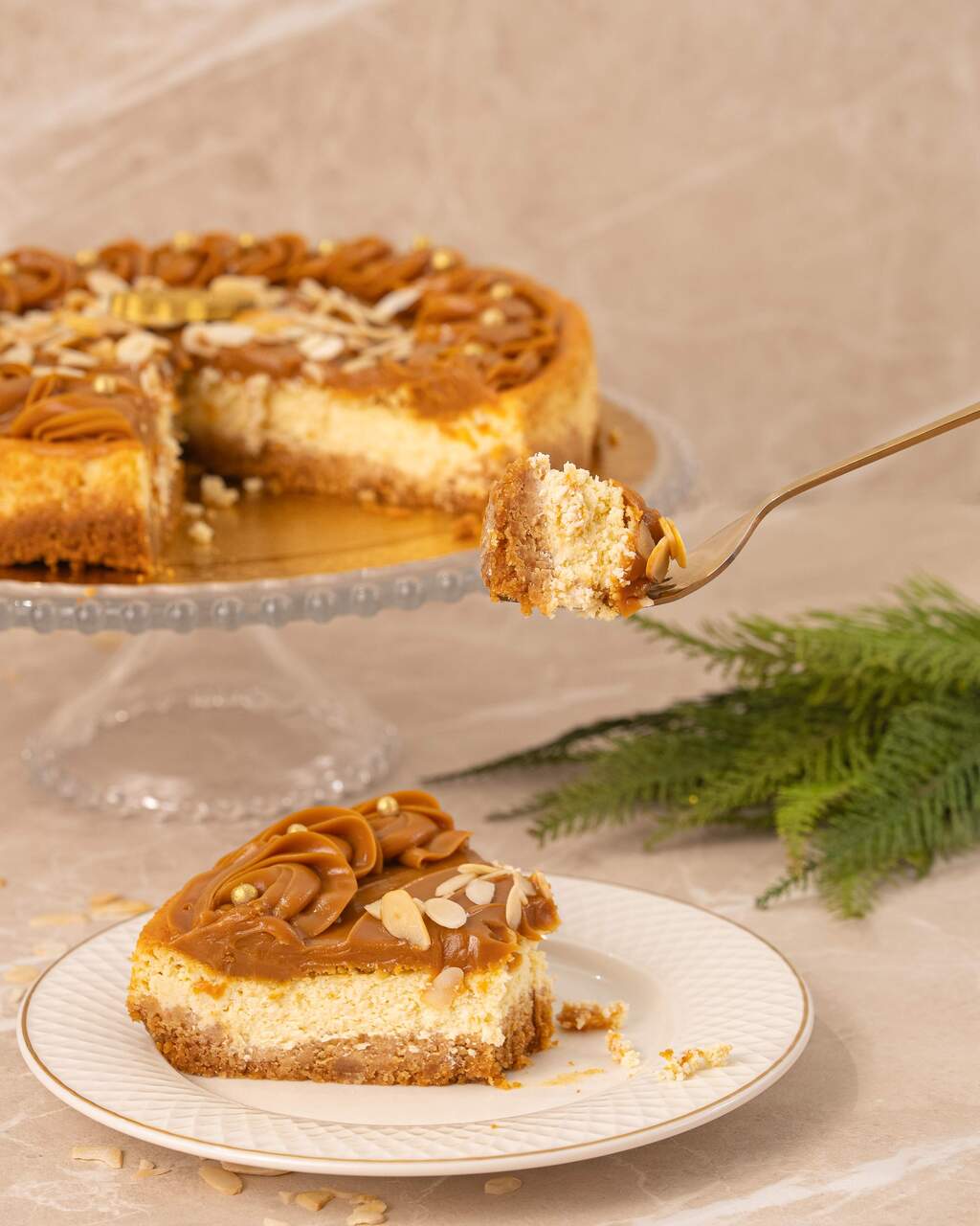 Cheesecake Doce de Leite com Amêndoas em Lascas - Imagem 2