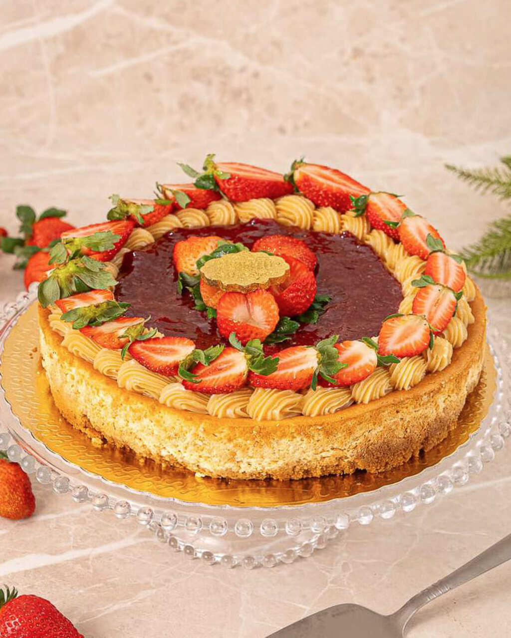 Cheesecake Morango com Brigadeiro Branco