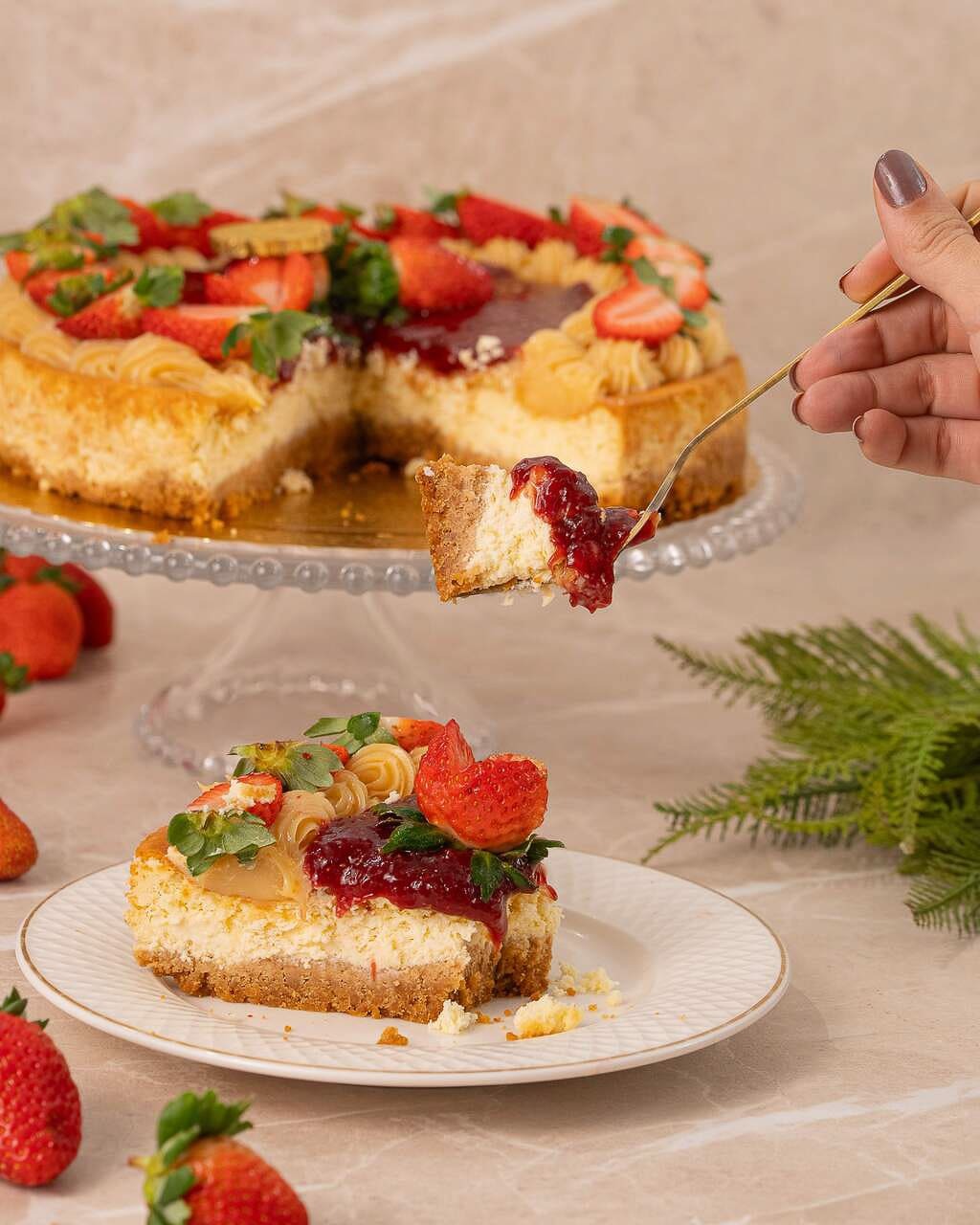 Cheesecake Morango com Brigadeiro Branco - Imagem 2