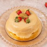 Mini Cake Brigadeiro Branco Geleia de Morango