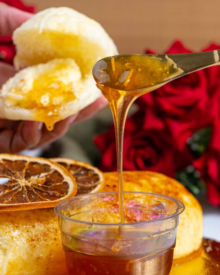 Terrine Brulee de Parmesão com Mel de Laranja Bendito Salgado