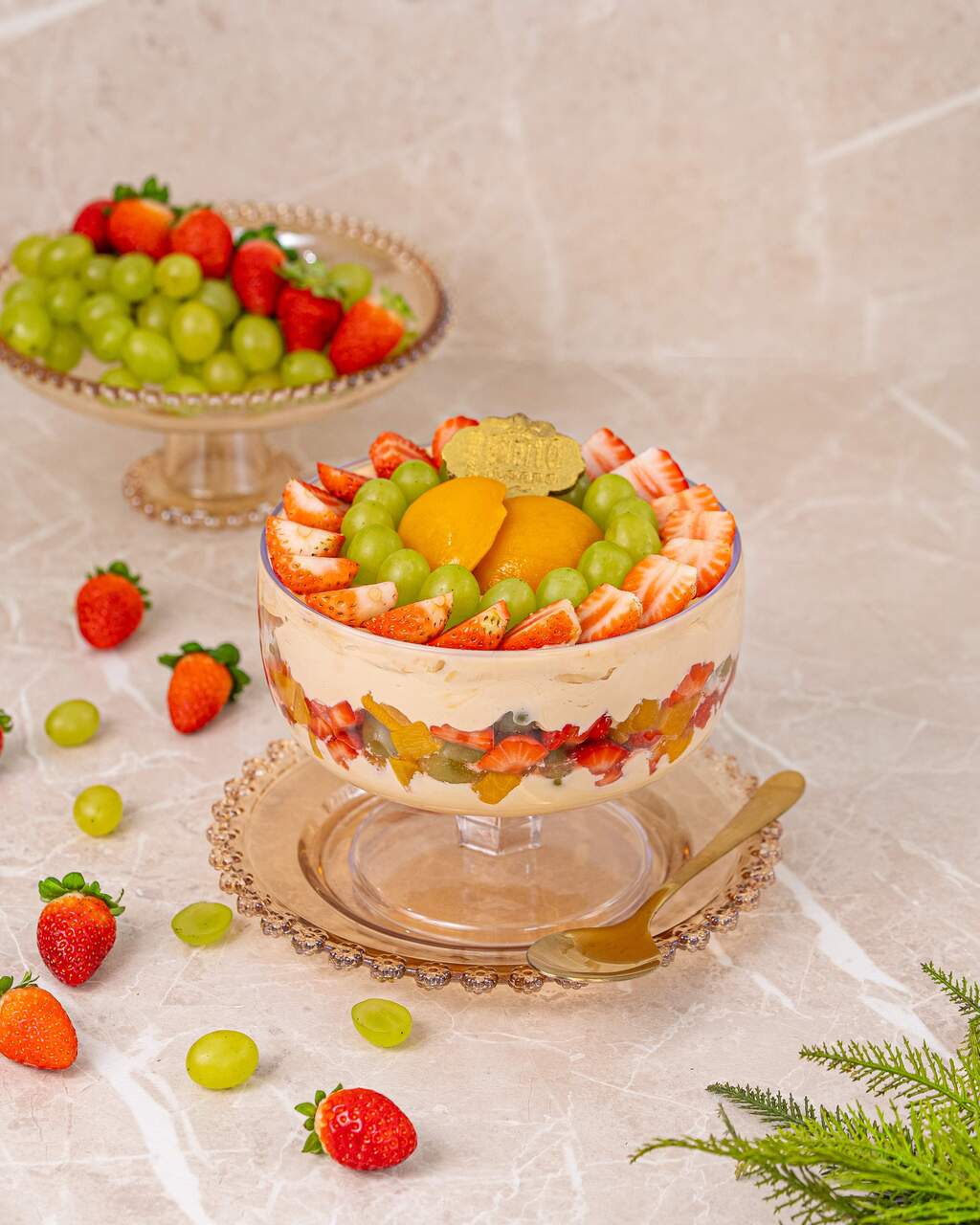 Taça Sobremesa Salada de Frutas com Creme de Ninho